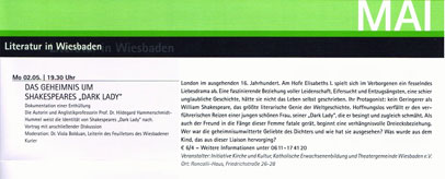 LITERATUR IN WIESBADEN - MAI 2011