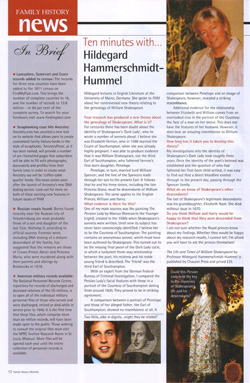 Interview: Family History Monthly-click here